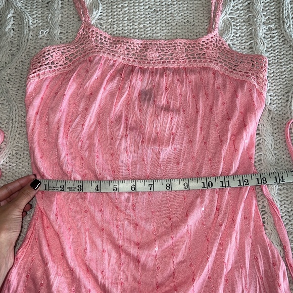 Vintage Y2K Coquette Baby Pink Tank Top - Picture 4 of 8